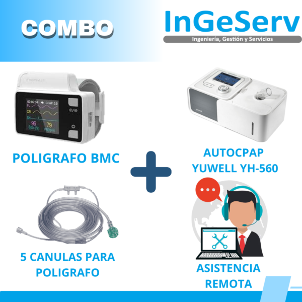 COMBO POLIGRAFO + AUTO CPAP YUWELL YH-560